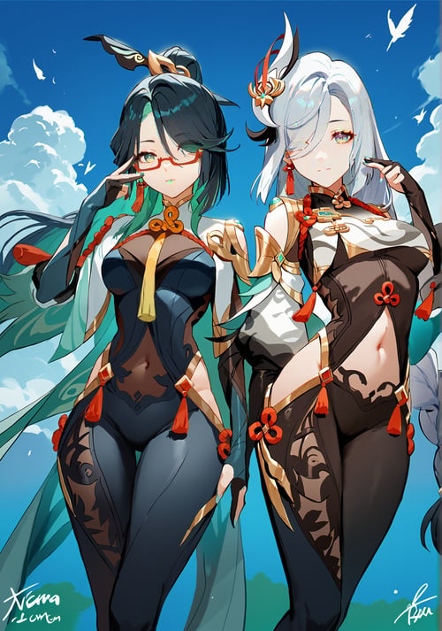 (A3|Pony|Kohaku)SDXL_Lora-仙人师徒仨(全服装):闲云&申鹤&甘雨-原神 by Tangerboom on Tensor.Art