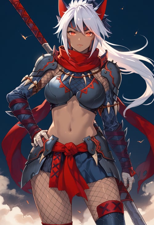 Monster Hunter-Silverwind Nargacuga Armor(ナルガ装備) by miaomiao on Tensor.Art