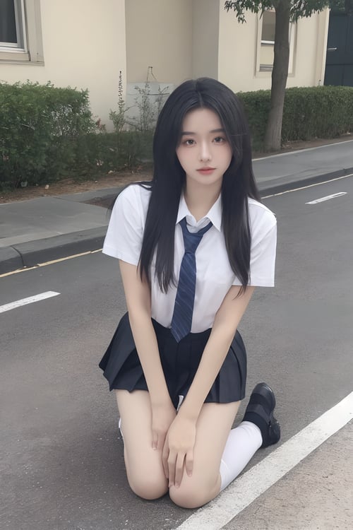跪着的美女小姐姐1.5 by pass写实 on Tensor.Art