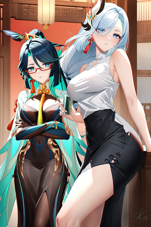 (A3|Pony|Kohaku)SDXL_Lora-仙人师徒仨(全服装):闲云&申鹤&甘雨-原神 by Tangerboom on Tensor.Art