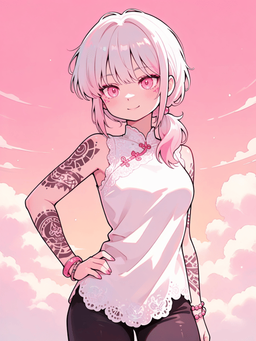 cute Retro Girl by inknoir on Tensor.Art