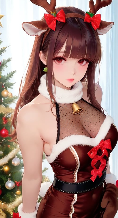 Christmas Reindeer Temptation Dress [clothing] by Min on Tensor.Art