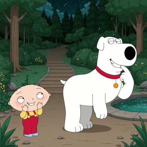 Boys and Dog - Stewie and Brian by Wizardludas on Tensor.Art