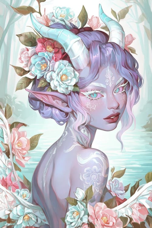 Painterly Waves 🌊 by PinkCotton 🎐 on Tensor.Art