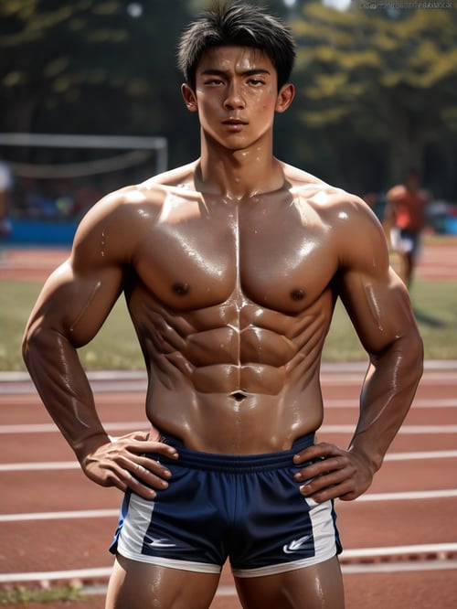 New track and field shorts by Sudden Divine Law One (TW1) on Tensor.Art