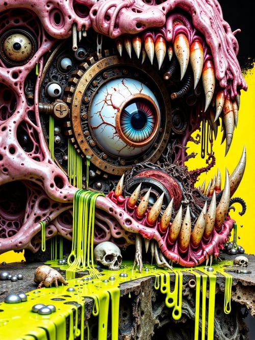 Close-Up Organic Eyeball Horror by Alvin Art on Tensor.Art
