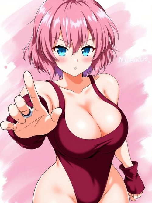 Red gymnastics suit by wefong2000 on Tensor.Art