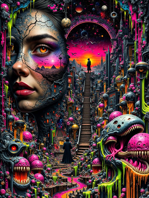 Cyber Cosmic Female Fracture by Alvin Art on Tensor.Art