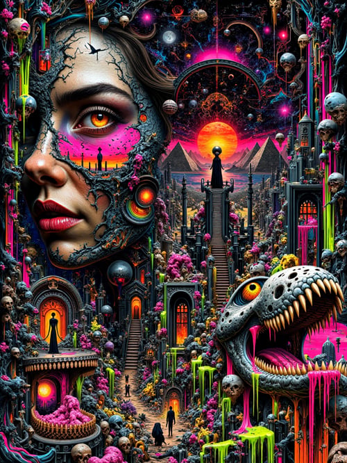 Cyber Cosmic Female Fracture by Alvin Art on Tensor.Art