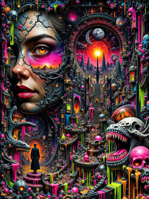 Cyber Cosmic Female Fracture by Alvin Art on Tensor.Art