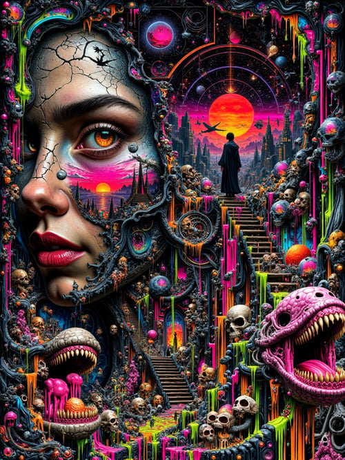 Cyber Cosmic Female Fracture by Alvin Art on Tensor.Art