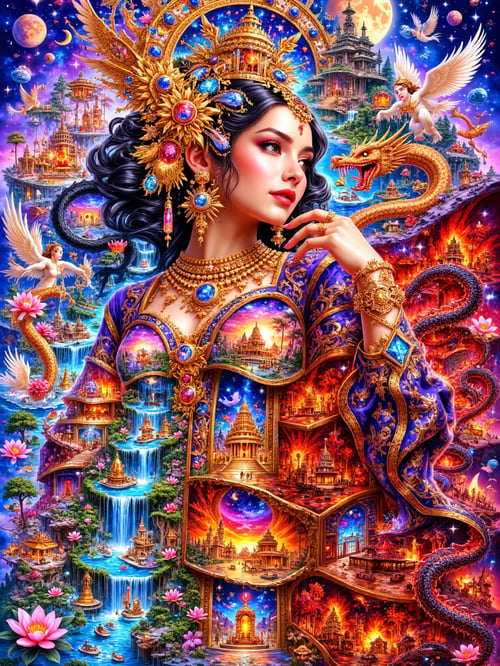 Fantasy Cosmic Goddess  by Alvin Art on Tensor.Art