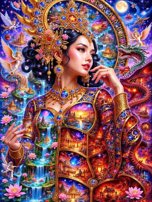 Fantasy Cosmic Goddess  by Alvin Art on Tensor.Art