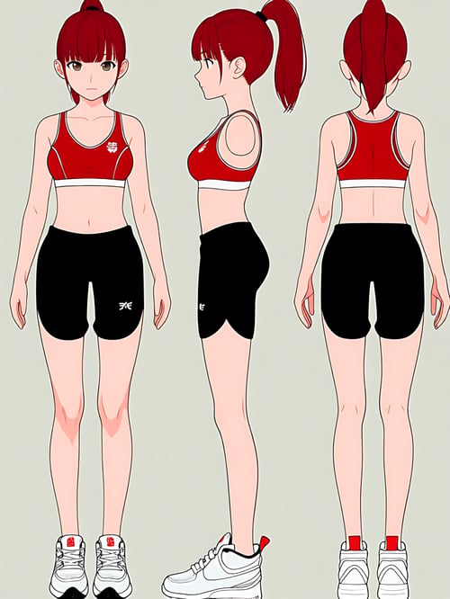 Model Sheet - turnaround - Character design by Oliver DR on Tensor.Art