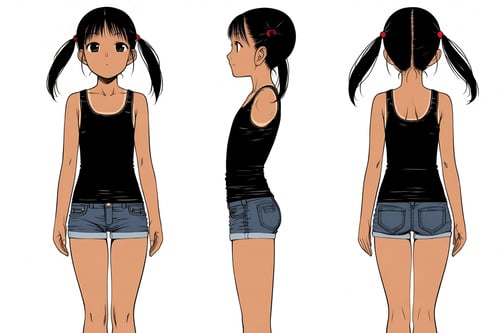 Model Sheet - turnaround - Character design by Oliver DR on Tensor.Art