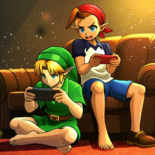 Link and Jim - Bombers Secret Society of Justice by Wizardludas on Tensor.Art