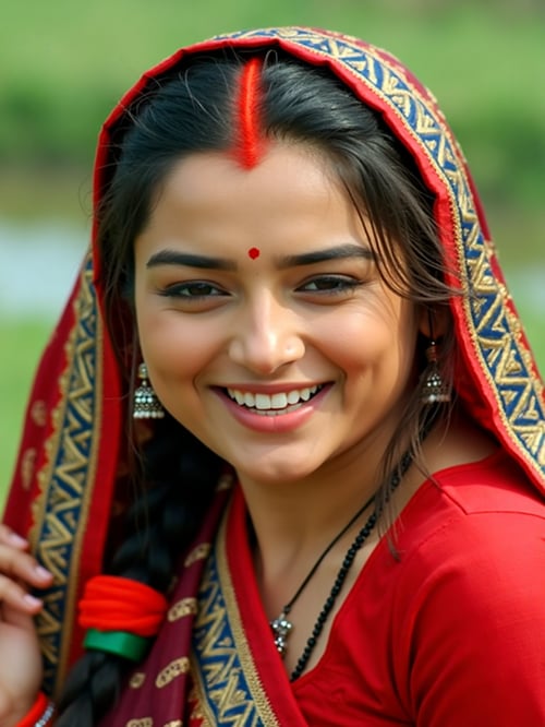 Maroon Colour Sadiya by Snigdha on Tensor.Art