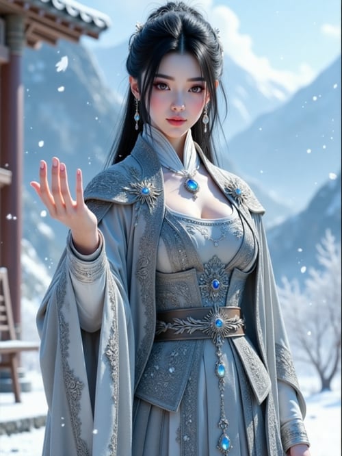 Snow mountain girl by wefong2000 on Tensor.Art