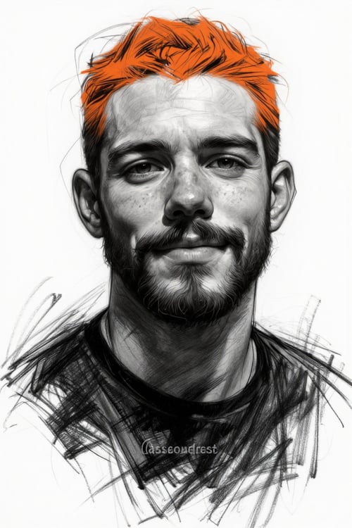 ZIB & Flux | Charcoal sketch by Official SketchZa on Tensor.Art