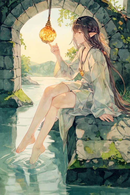 [ANIMA/ZIT] Lirseven - Artist Style - Watercolor by Azriaelis on Tensor.Art