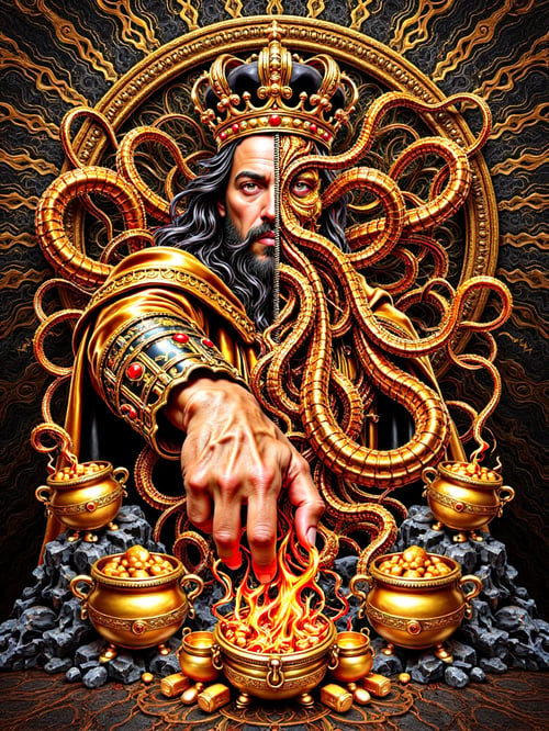 Golden King Zipper Face by Bolone Maklut astral on Tensor.Art