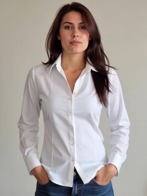 WHITE SHIRT WOMAN by Snigdha on Tensor.Art