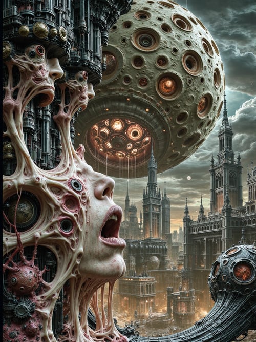 Biomechanical Horror Megacity by Bolone Maklut astral on Tensor.Art