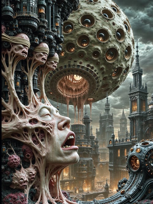Biomechanical Horror Megacity by Bolone Maklut astral on Tensor.Art