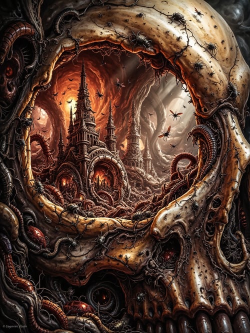 Insect Hell Skull by Bolone Maklut astral on Tensor.Art