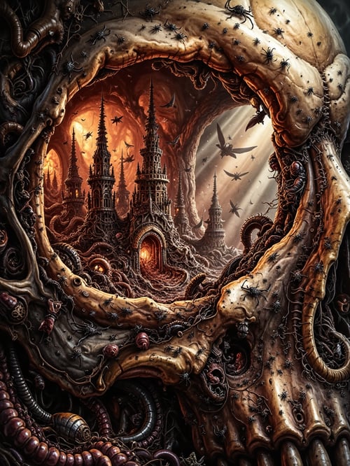 Insect Hell Skull by Bolone Maklut astral on Tensor.Art