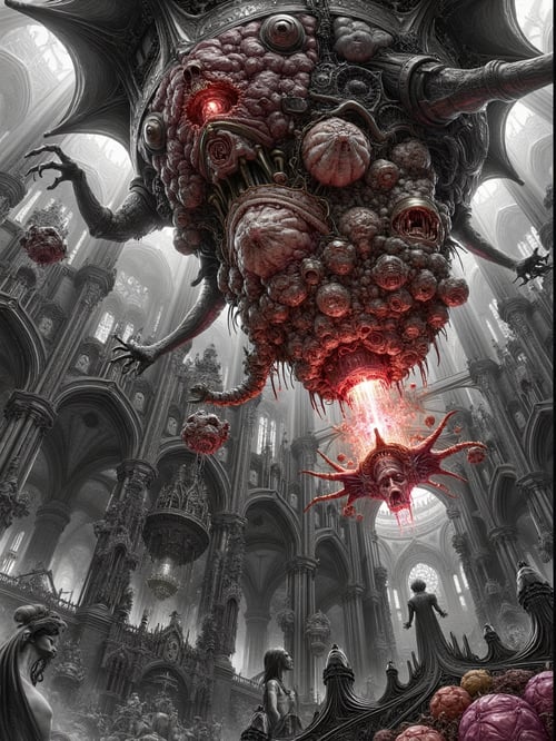 female warrior seen & Brain Extraction Cathedral by Alvin Art on Tensor.Art