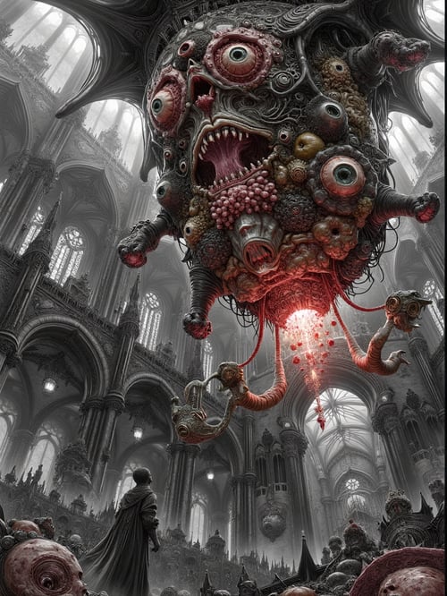 female warrior seen & Brain Extraction Cathedral by Alvin Art on Tensor.Art