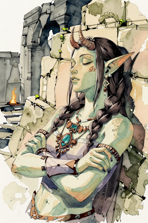 [ANIMA/ZIT] Lirseven - Artist Style - Watercolor by Azriaelis on Tensor.Art