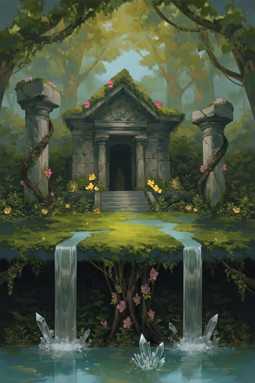 Yggdrasil - Painterly Style - Backgrounds by Azriaelis on Tensor.Art