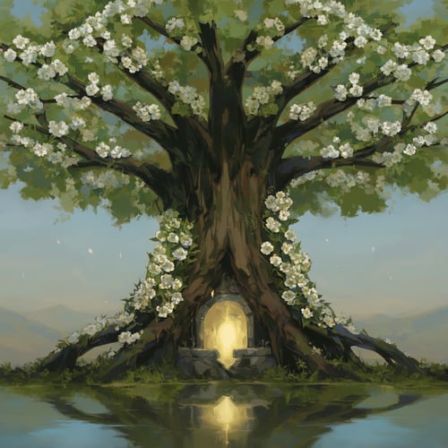 Yggdrasil - Painterly Style - Backgrounds by Azriaelis on Tensor.Art