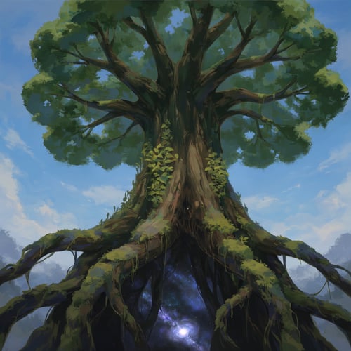 Yggdrasil - Painterly Style - Backgrounds by Azriaelis on Tensor.Art