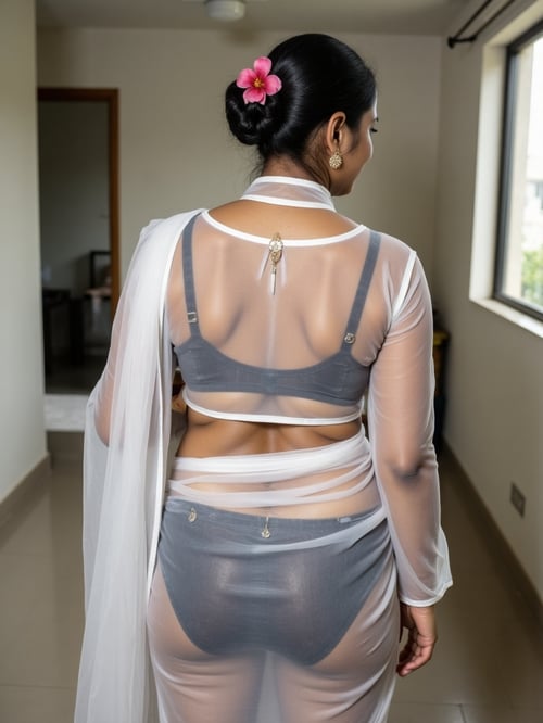Transparent Saree (Bra-Panty Edition) by Sid Evari on Tensor.Art