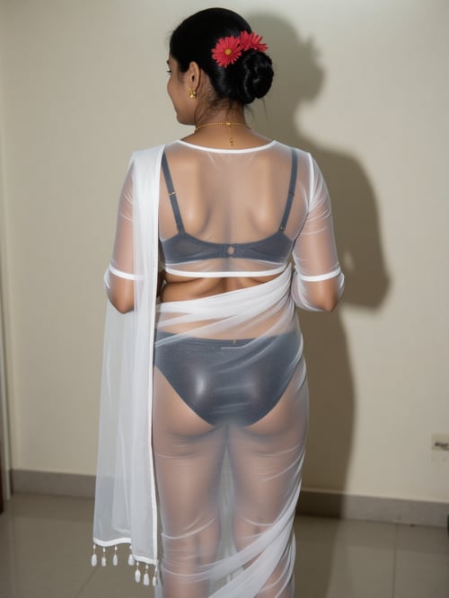 Transparent Saree (Bra-Panty Edition) by Sid Evari on Tensor.Art
