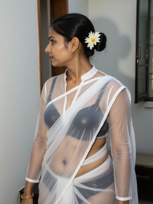 Transparent Saree (Bra-Panty Edition) by Sid Evari on Tensor.Art