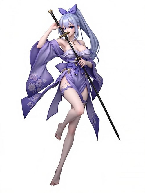 Swordswoman in purple by Hidden dragon X on Tensor.Art
