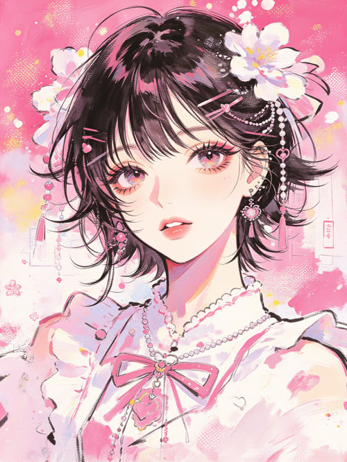 Japanese anime Y2K sweet & cool girl by One thought on Tensor.Art