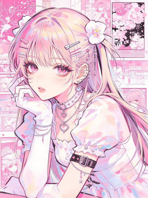 Japanese anime Y2K sweet & cool girl by One thought on Tensor.Art