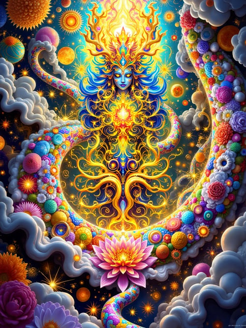 Embroidered metallic & The Eternal Astral Spirit by Bolone Maklut astral on Tensor.Art