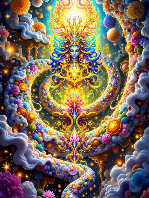 Embroidered metallic & The Eternal Astral Spirit by Bolone Maklut astral on Tensor.Art