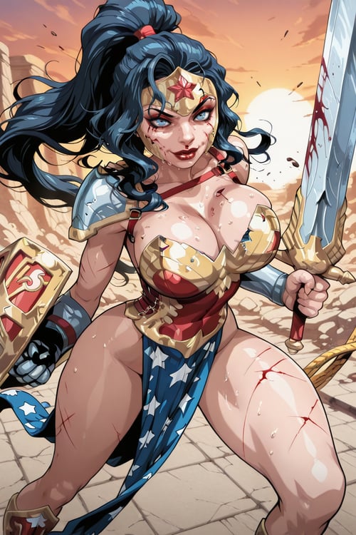 Wonder Woman | Ame-Comi | by san on Tensor.Art