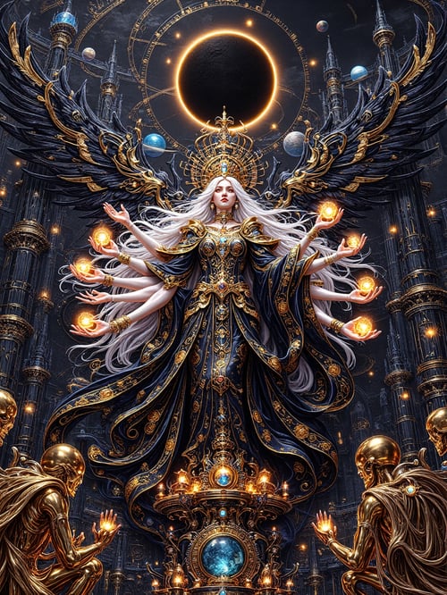 Embroidered metallic & The Eternal Astral Spirit by Bolone Maklut astral on Tensor.Art