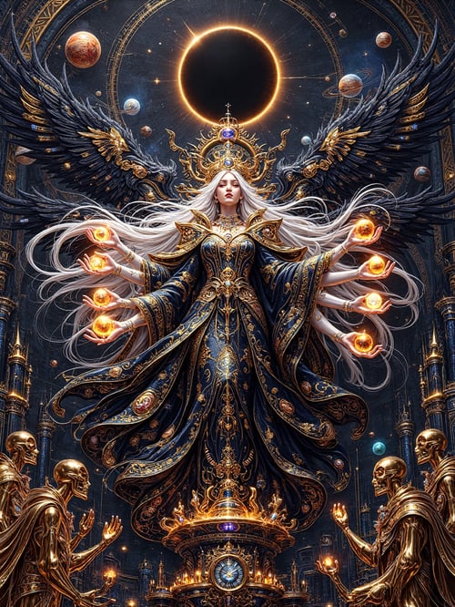 Embroidered metallic & The Eternal Astral Spirit by Bolone Maklut astral on Tensor.Art