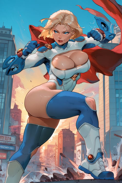 Power Girl | Ame-Comi | by san on Tensor.Art