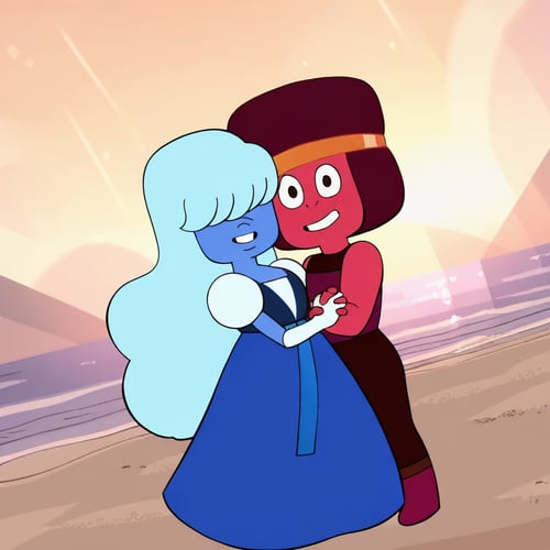 Ruby & Sapphire - Steven Universe by user_910351950397060715 on Tensor.Art