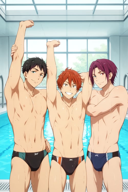 Sosuke, Momotaro & Rin - Free! - [Commission] by 25kkai on Tensor.Art